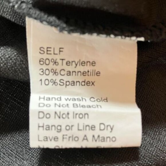 Feral Apparel Black Metallic Faux Wrap-Style Body-Con Dress Size 3XL EUC - Picture 8 of 9